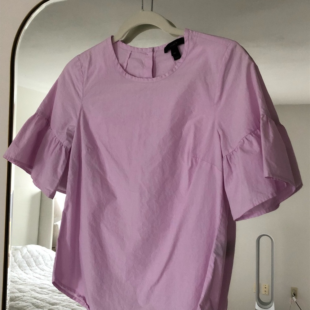 J Crew Button-back bell-sleeve top G2264 Orcid Pink